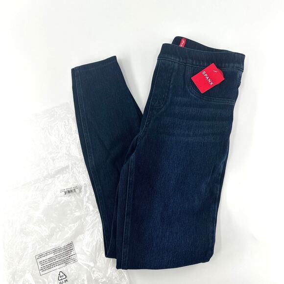 SPANX Women's Twilight Rinse Stretch Jean-ish Ankle Leggings Size S - Picture 6 of 12